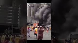 Lagos port on fire 🔥                     #nigeria