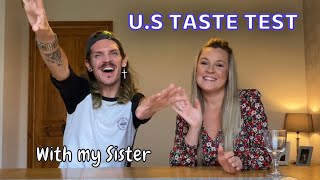 SAM KOZ | Part 2 USA snack taste test with my Sis (Breakfast bars, Fruit Loops, Pancake to go.. etc