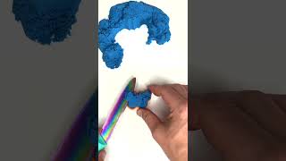 Very Satisfying and Relaxing  Crunchy Colorful Kinetic Sand Cutting vs Beads Part 113 #ASMR #shorts