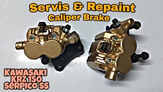 KAWASAKI KRZ 150 SERPICO SS - Servis & Repaint Caliper Brake macam baru beli 👍🏽