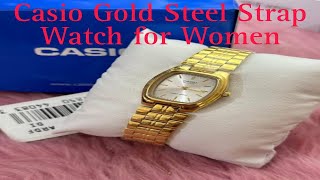 Unboxing Casio Gold Steel Strap Watch for Women|YhanRech