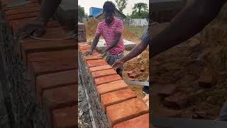 Bricks laying #construction #brickwall #shorts