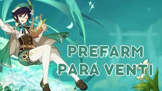 🍃 GUÍA PREFARMEO PARA VENTI - GENSHIN IMPACT 🍃 ¡Prepara todos los materiales para la 3.1! 💚