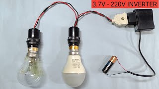 How To Make 1.5 Volts To 220 Volts Inverter Mini Inverter At Home | Science Project