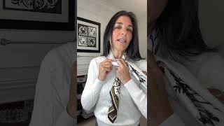 How to tie your scarf into a neck tie knot