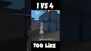 RICH FF CS RANK 1VS4 GAMEPLAY💣🔥 IN FREE FIRE #shorts #freefire #old #viral