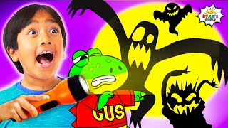 Ryan Learns How to Make Spooky Stories and Crafts! Funny Halloween Stories and Education!