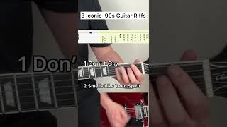 3 of The Best ‘90s Guitar Riffs + Tabs #easyguitartabs #guitarsheetmusic #guitarcover