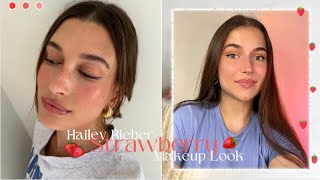 Attempting the Hailey Bieber "Strawberry" Makeup Look