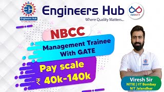 NBCC || Management Trainee || With GATE || Pay scale : Rs 40k-140k