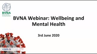 BVNA Covid-19 - Well-being and Mental Health