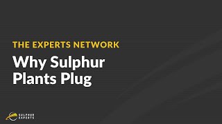 Why Sulfur Plants Plug