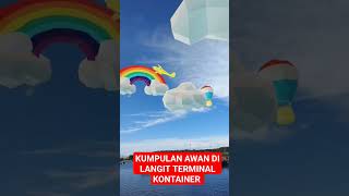 KUMPULAN AWAN DI LANGIT TERMINAL KONTAINER MAKASAR