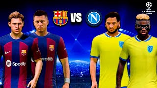 Simuló el BARCELONA VS NAPOLI en EA FC 24 | Champions 23/24