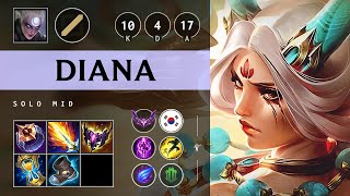 Diana Mid vs Azir: Unstoppable - KR Master Patch 14.22