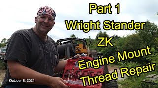 Part 1 How To Repair Engine Mount Bolts on a Wright Stander ZK Mower