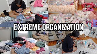 HOW TO ORGANIZE YOUR HOME & CREATE MORE SPACE! SMALL SPACE STORAGE HACKS | EXTREME ORGANIZE WITH ME