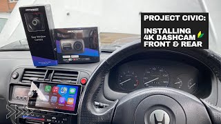 Project JDM - 6th Gen Civic: Nextbase 622 4K Dashcam Front & Rear Install - EK/EJ Civic