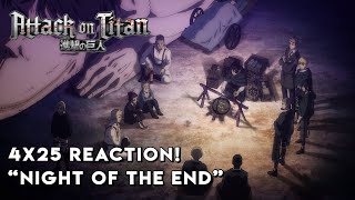 Attack on Titan 4x25 "Night of the End" GROUP REACTION & DISCUSSION! (Episode 84)