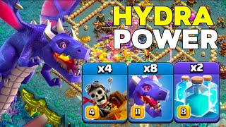 Super Powerful! TH16 Dragon & Dragon Rider Hydra Wrecking Legend League Attacks!