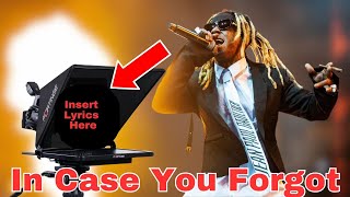 Lil Wayne CAUGHT Using Teleprompter at Weezyana Fest!