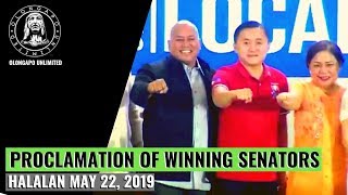 Proclamation of Winning Senators - (May 22, 2019)