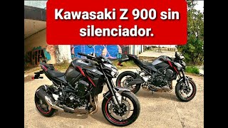 Como suena Kawasaki Z 900 con y sin silenciador.