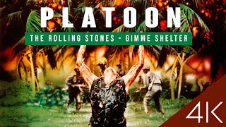 Platoon (1986) I The Rolling Stones - Gimme Shelter [4K] + [LYRICS]