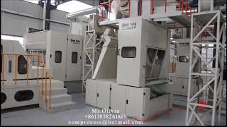 High speed high capacity needle punching production line