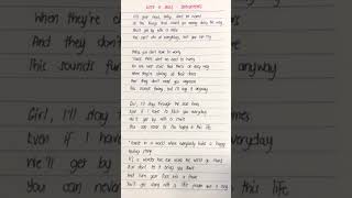 With a smile - Eraserheads (lyrics) #handwriting #youtubeshorts #shorts #eraserheads