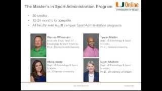 UM Sport Administration Webinar: Breaking Into the Sport Industry with Dr. Windy Dees