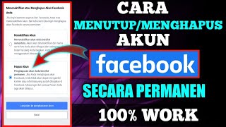 CARA MENUTUP ATAU MENGHAPUS AKUN FACEBOOK SECARA PERMANEN||TERBARU