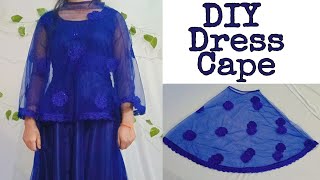 DIY beautiful Net Dress Cape//cutting and stitching//step by step method//Rubyfashionpoint