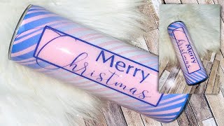 Ombre' Candy Cane Christmas Tumbler Tutorial