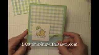 Quick Tip - Stampin' Up! Stripes Folder Brayered Gingham