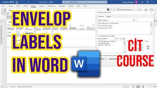 Working with Envelopes and Labels in MS Word #cit | 49