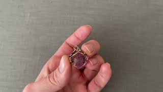 ANTIQUE 14K GOLD & AMETHYST PENDANT