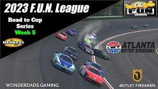 WonderDads Gaming: iRacing 2023 FUN League Road to Cup Season Race 5 at Atlanta