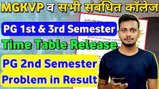 PG 1st & 3rd Semester 2024 Time Table Released | MGKVP Result 2023 | M.A. 1st Semester Time Table