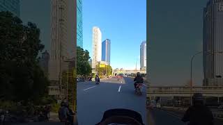 view jakarta yang cerah pagi ini 21 maret 2024