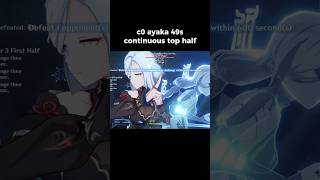 c0 ayaka 49s continuous top half #genshinimpact #ayaka #hoyocreators #spiralabyss #speedrun