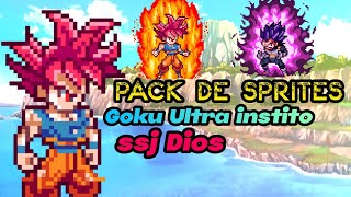 PACK DE SPRITES DE GOKU ULTRA INSTINTO DIOS ( SPRITES HD )