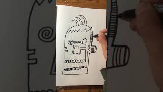 Drawing a cyborg head