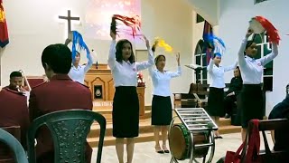 Timbrel Display : BCM Durtlang Area Christmas Carol (2nd Dec. 2019)