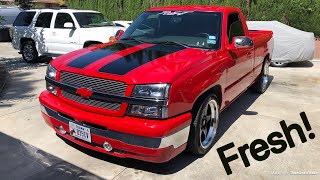 Cleaning the RST Silverado up for truck mayhem! Fresh decals!