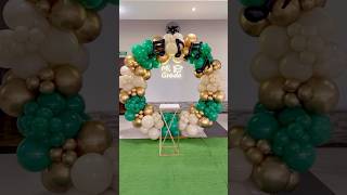 #graduation #graduacion #decoracion #globos #musica #musico #verde #dorado #arena #idea #fiesta