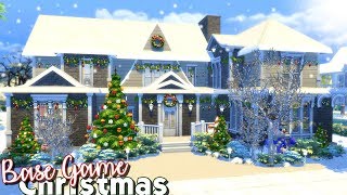 BASE GAME Christmas Home | Sims 4 Speed Build