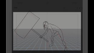 3d background on 2d animation experiment