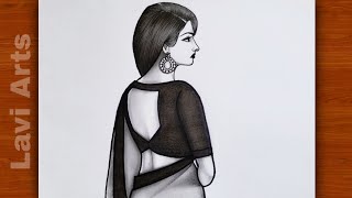 Easy And beautiful Shading drawing | Most beautiful girl drawing | Pencil drawing Pictures|Lavi Arts