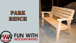 Project - How to make a park bench with a reclined seat out of 8 - 2x4's